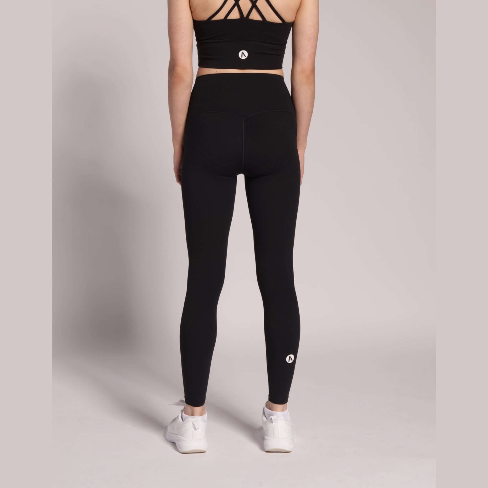 Women’s black workout leggings designed in Ireland