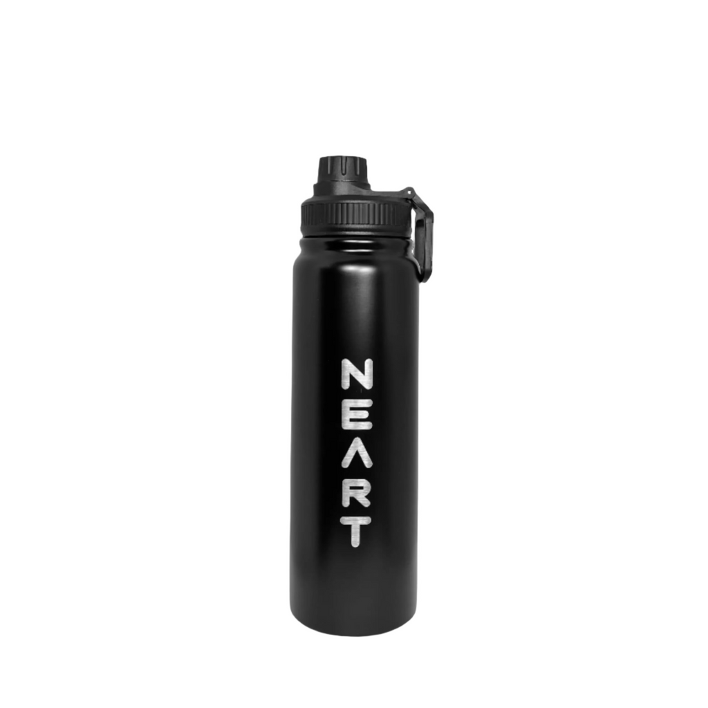 Black stainless steel water bottle – 800ml Neart