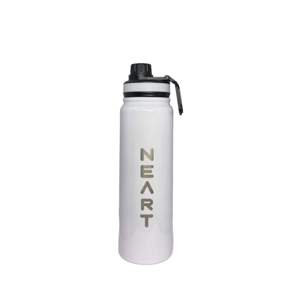 White reusable 800ml water bottle – Neart Activewear