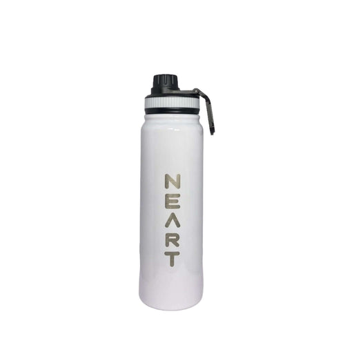 White reusable 800ml water bottle – Neart Activewear