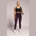 SwiftPocket leggings in dark purple – gym and yoga wear