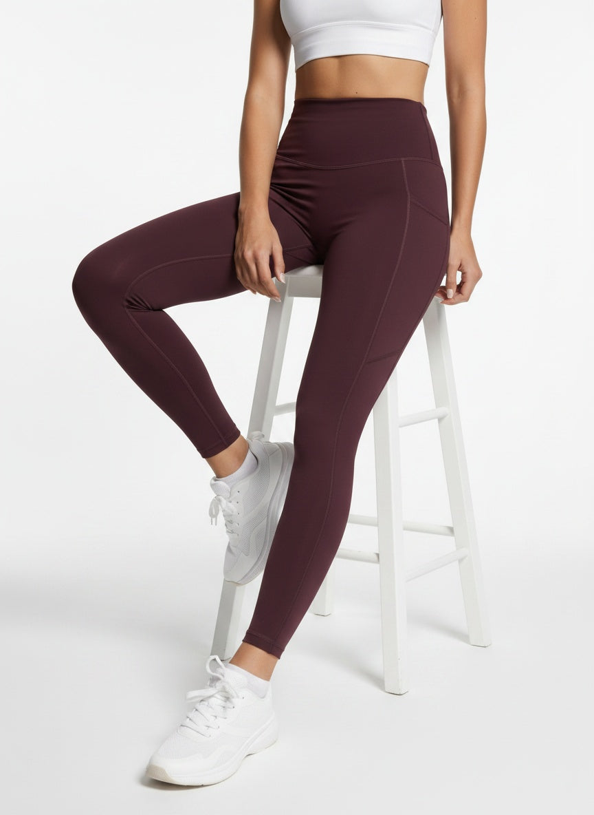 SwiftPocket  High-waisted Leggings- Dark Purple