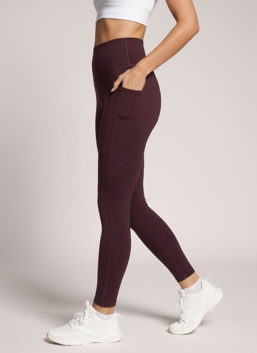 SwiftPocket  High-waisted Leggings- Dark Purple