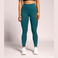 Sea green leggings for yoga and gym – high-waisted