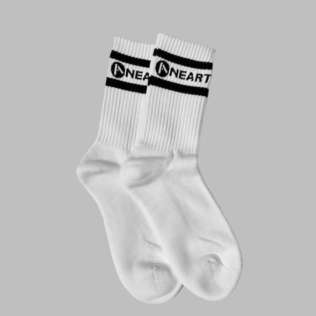 Women’s white ribbed crew socks – 2-pair comfort set