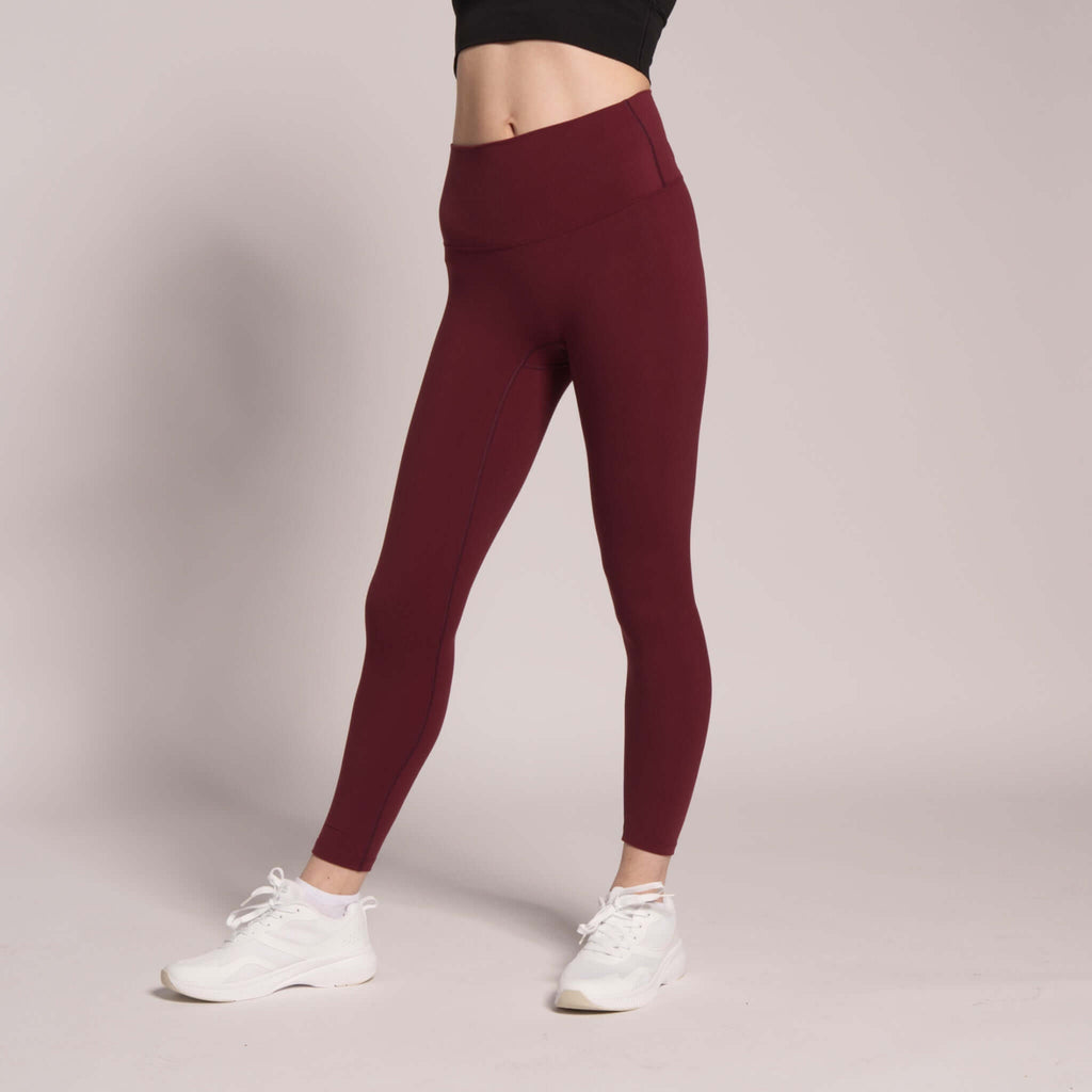 Irish-designed maroon fitness leggings