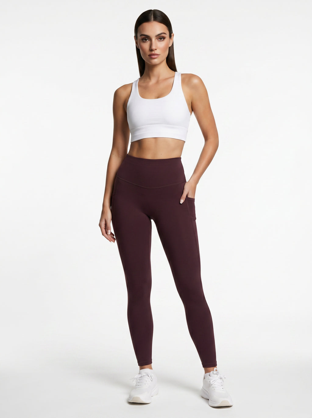 SwiftPocket  High-waisted Leggings- Dark Purple